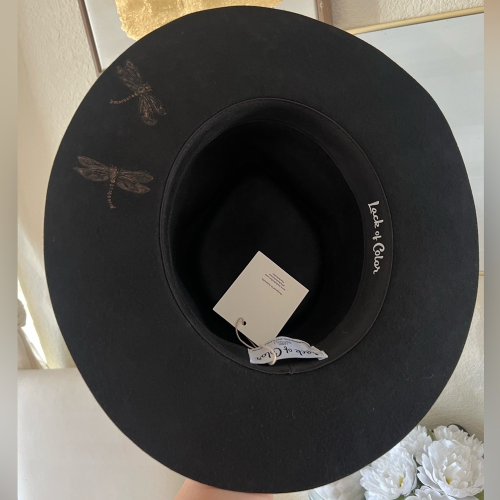 NWT Lack of Color Native Design Custom Burned Feather Hat - Picture 5 of 14